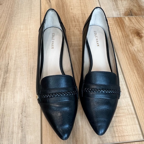 EUC Cole Haan 360 Grand Series Women's Black Leather Flats Pointed Toe Size 5 - Picture 3 of 16